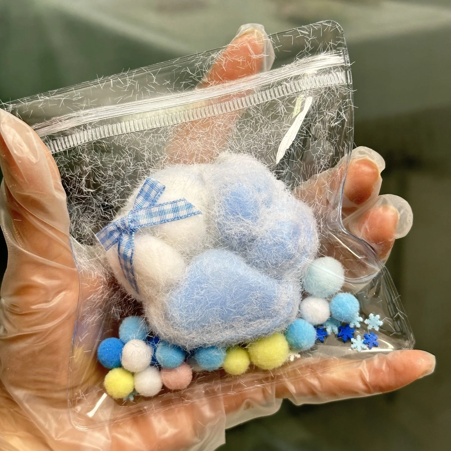 115g Handmade Silicone Cat's Paw with fur Stress Relief Squishy Toy - Image 10