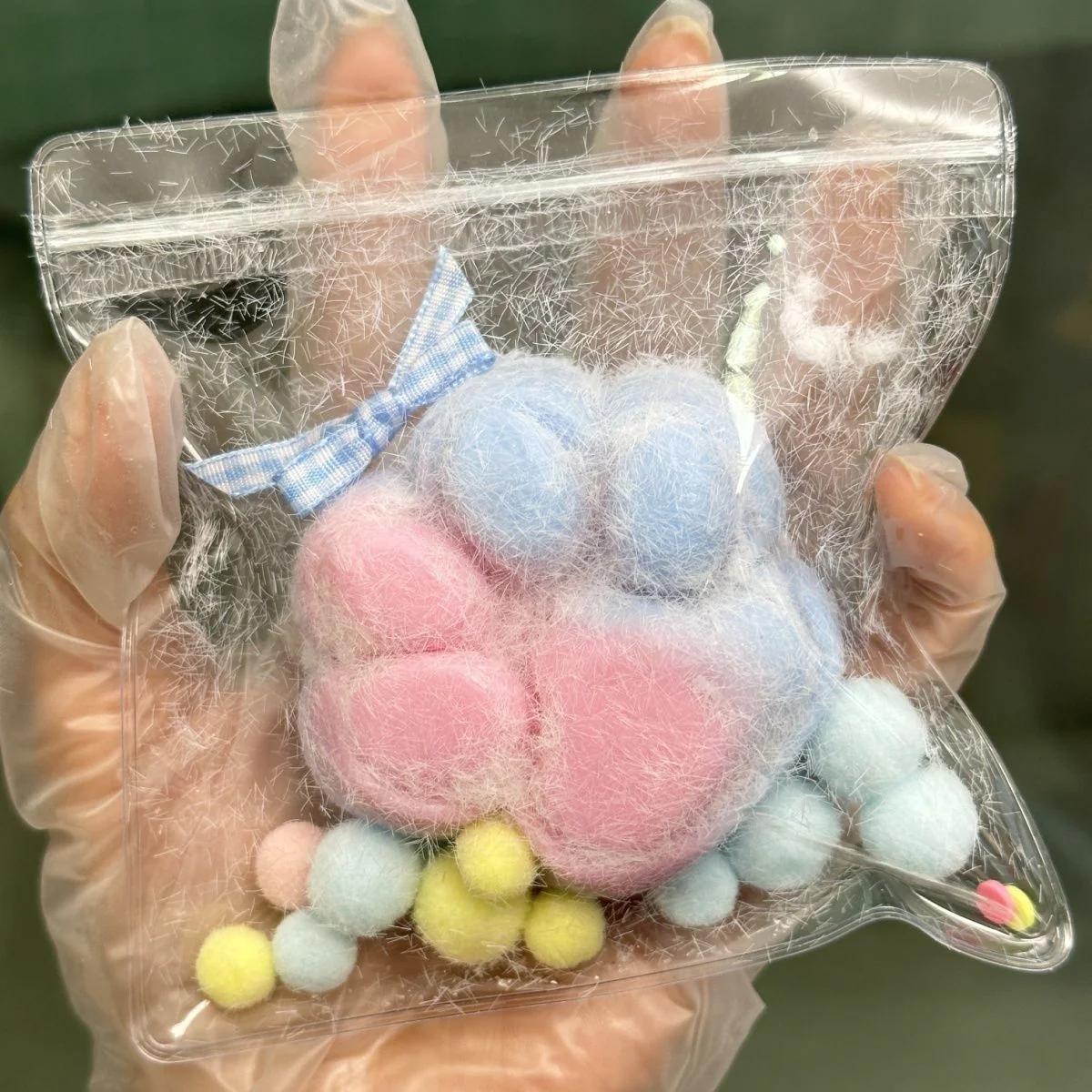 115g Handmade Silicone Cat's Paw with fur Stress Relief Squishy Toy - Image 11