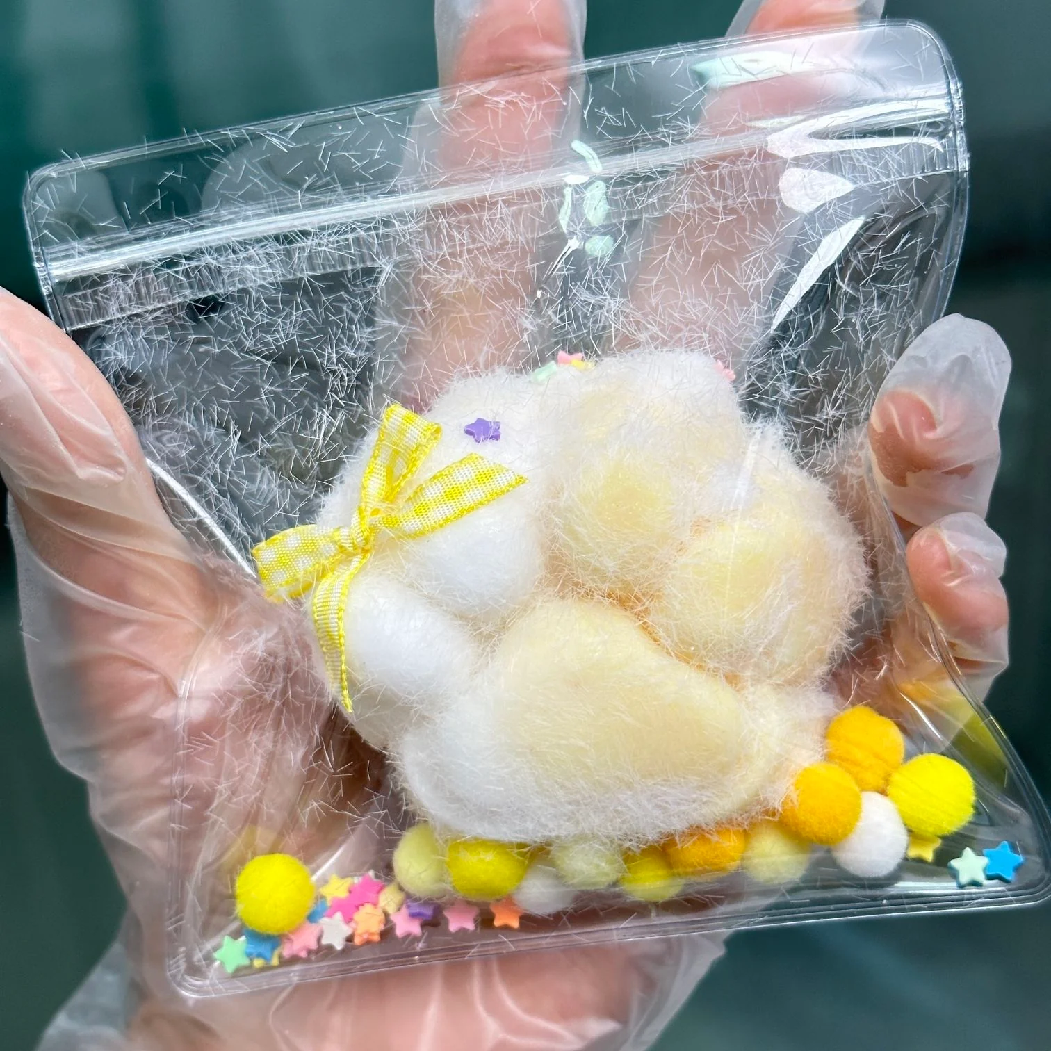 115g Handmade Silicone Cat's Paw with fur Stress Relief Squishy Toy - Image 16