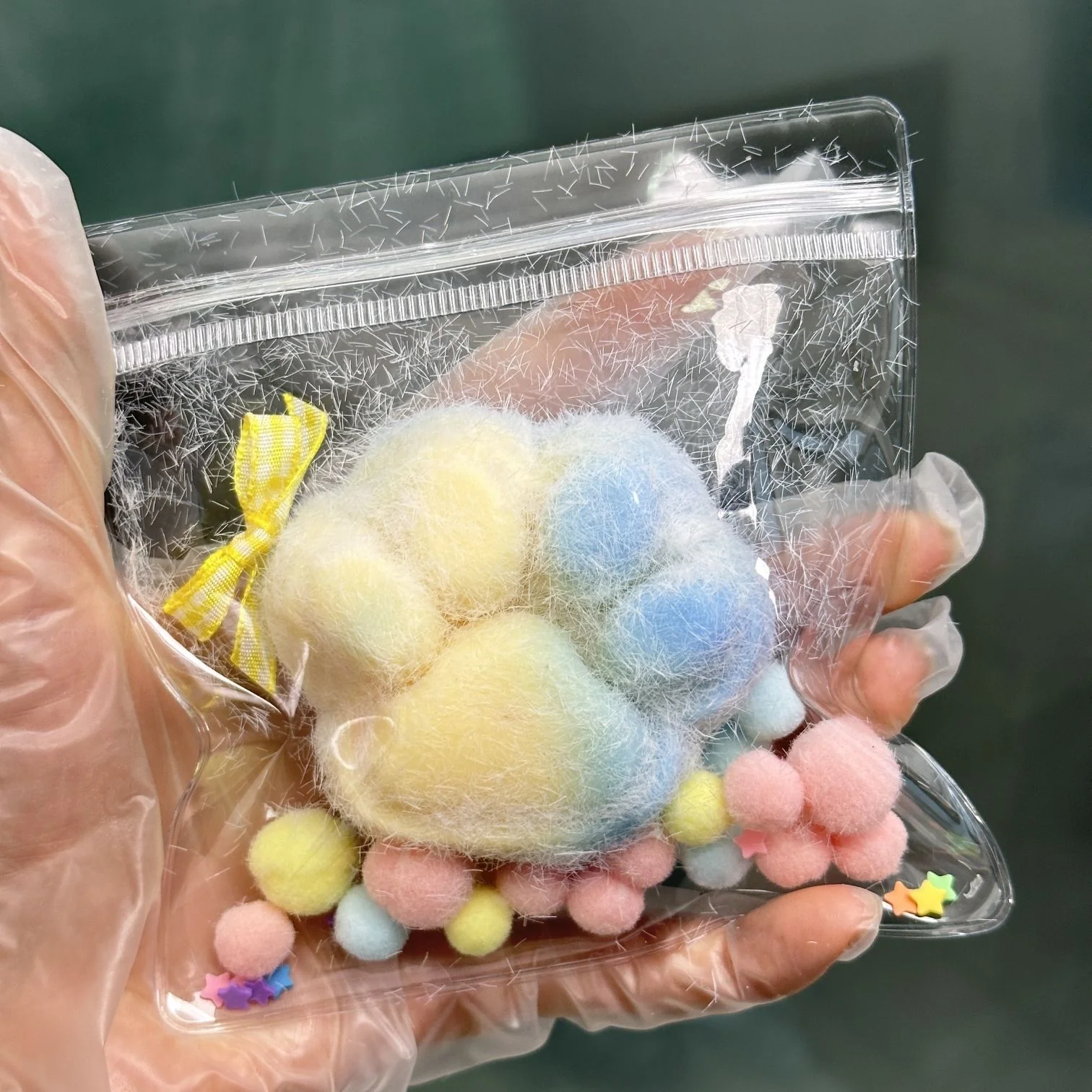 115g Handmade Silicone Cat's Paw with fur Stress Relief Squishy Toy - Image 18