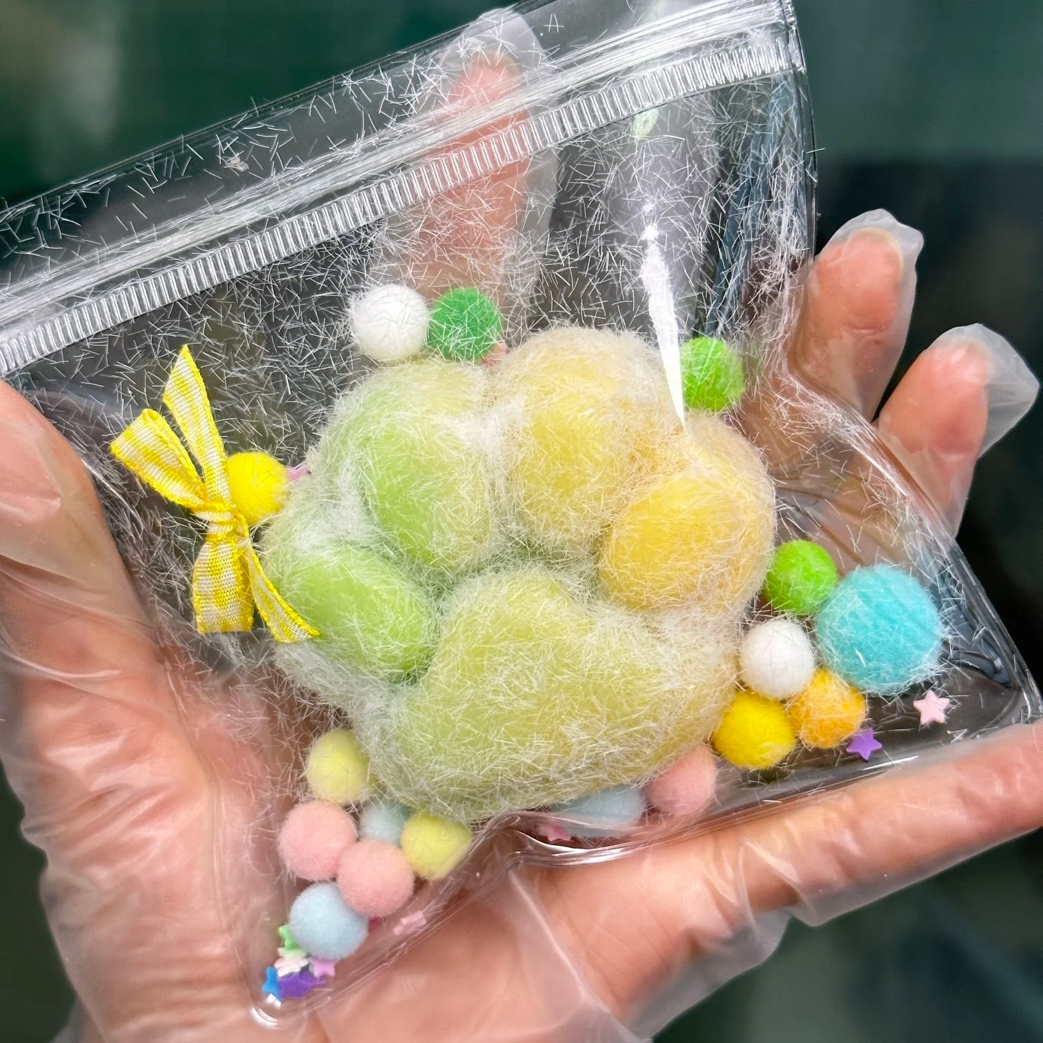 115g Handmade Silicone Cat's Paw with fur Stress Relief Squishy Toy - Image 9