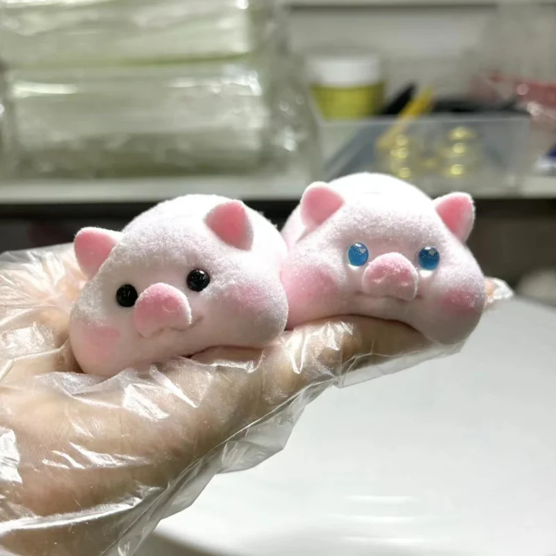 Handmade Silicone Squishy Pig Lying Down - Image 4